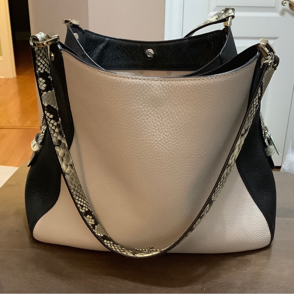 Kate Spade Leila Mixed Material Triple Compartment Shoulder Bag